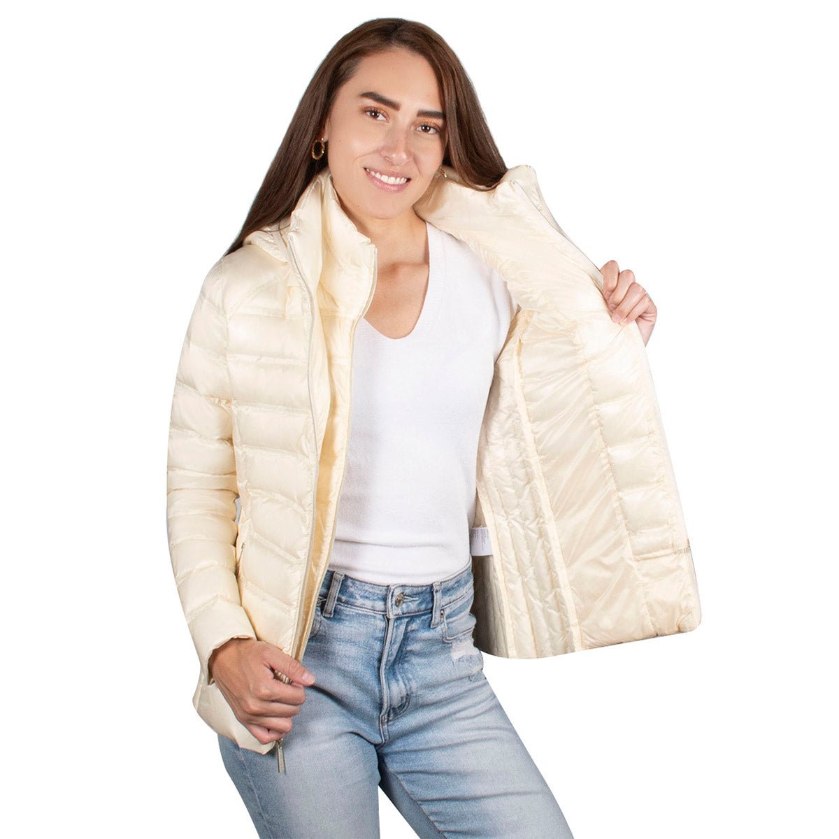 Chamarra Lifestyle Doble Cierre De Pluma Mujer - The Original Greenlander