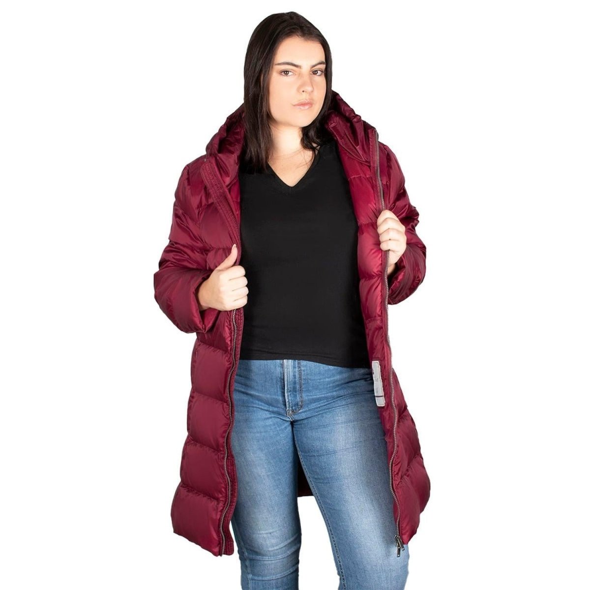 Chamarra Lifestyle Greenlander Capitonada Gorro Fijo Mujer - Greenlander