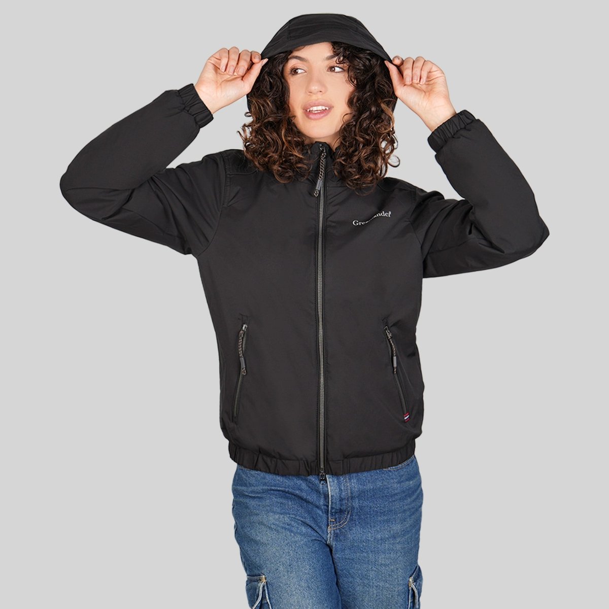 Chamarra Mujer Bomber Con Gorro Greenlander - Greenlander