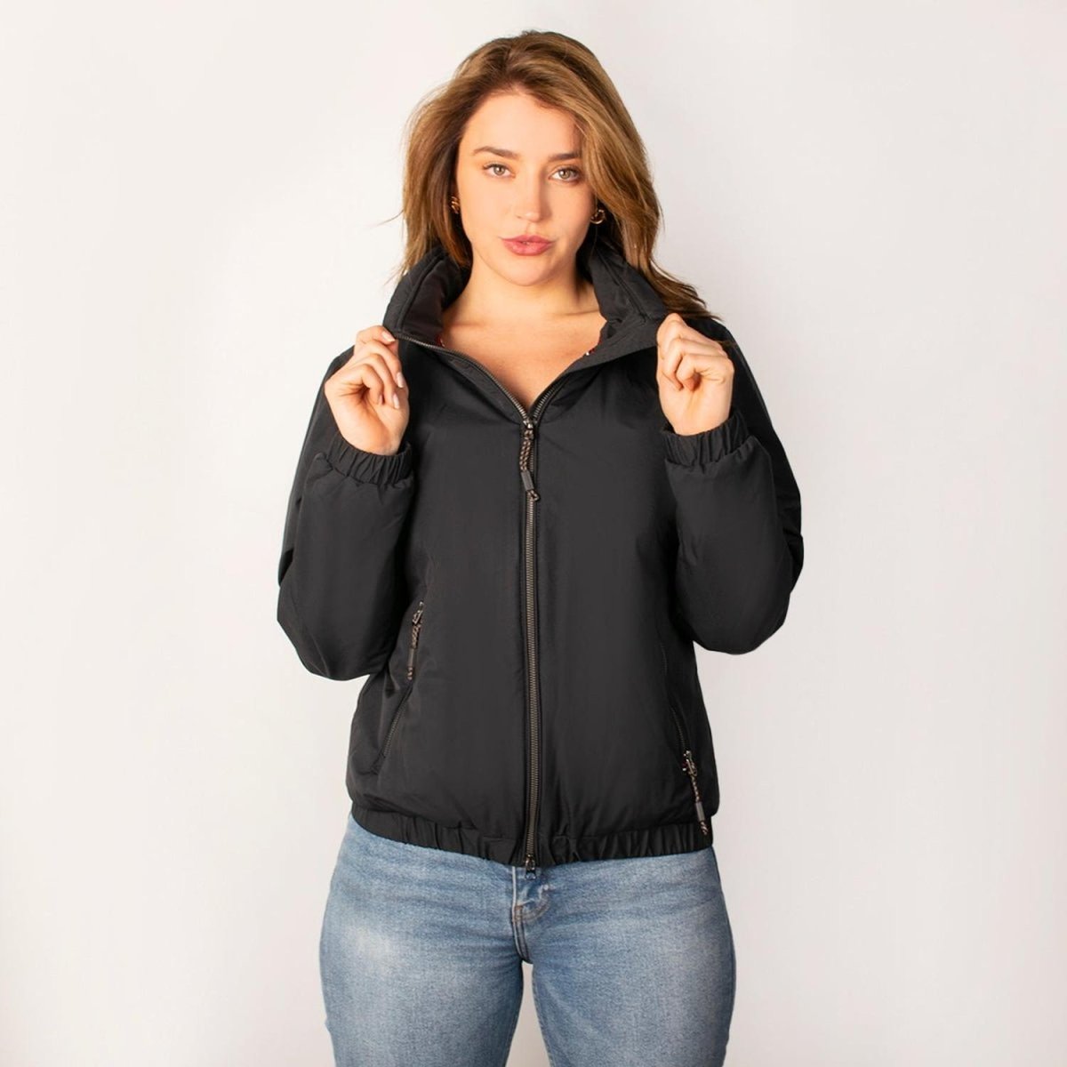 Chamarra Mujer Bomber Con Gorro Greenlander - Greenlander