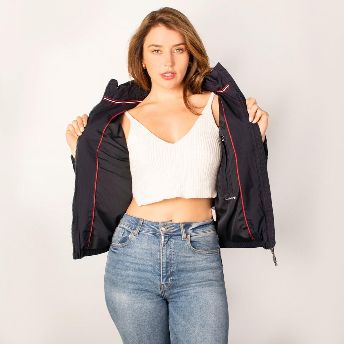 Chamarra Mujer Bomber Con Gorro Greenlander - Greenlander