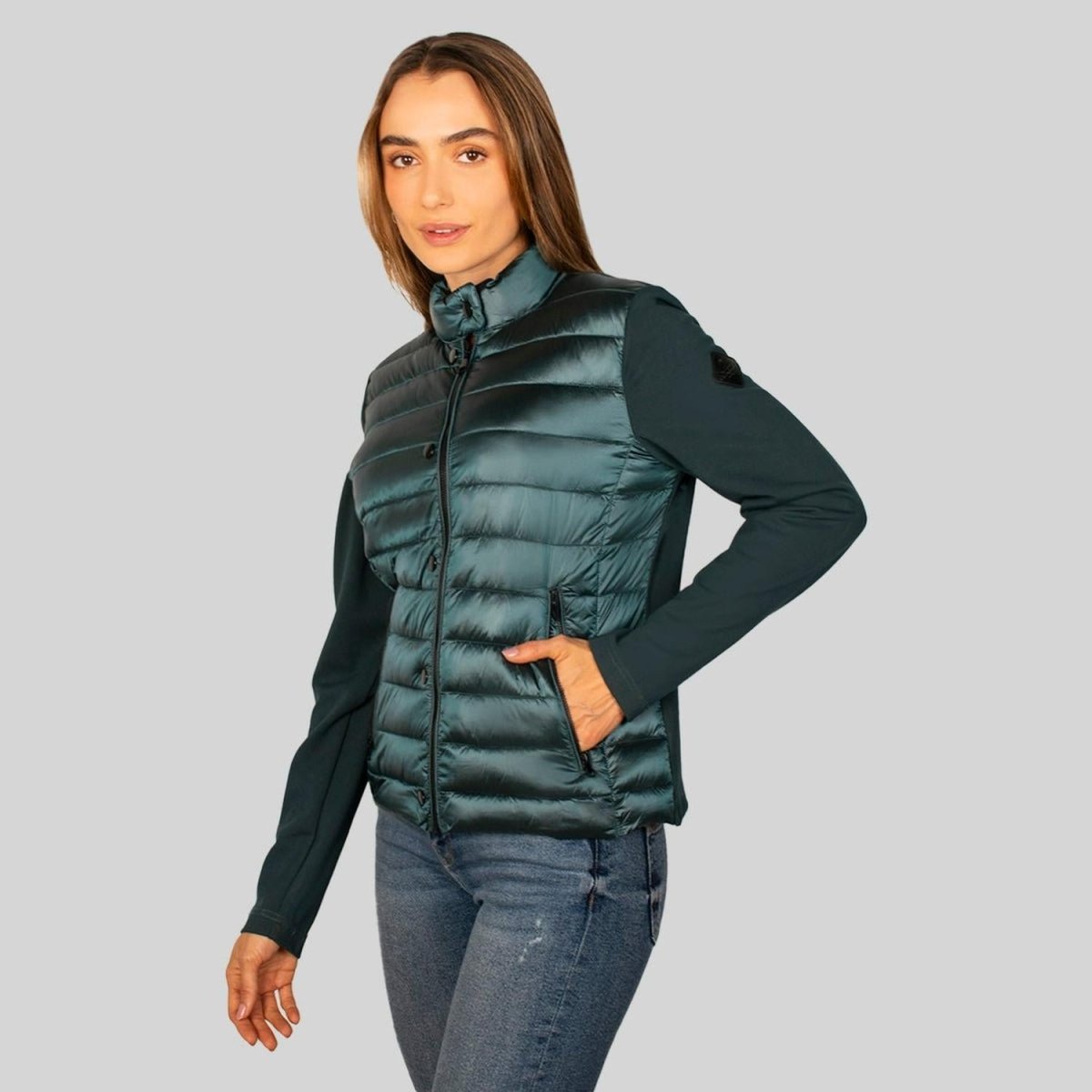 Chamarra Mujer Capitonada Con Tejido De Punto Greenlander Mujer - Greenlander