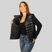 Chamarra Mujer Capitonada Con Tejido De Punto Greenlander Mujer - Greenlander