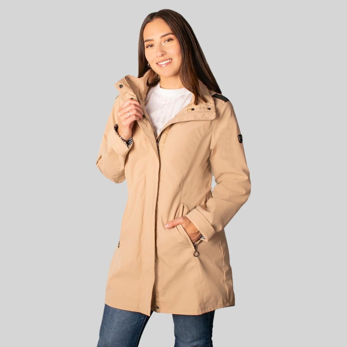 Chamarra Mujer Con Capucha Gabardina Softshell Greenlander - Greenlander