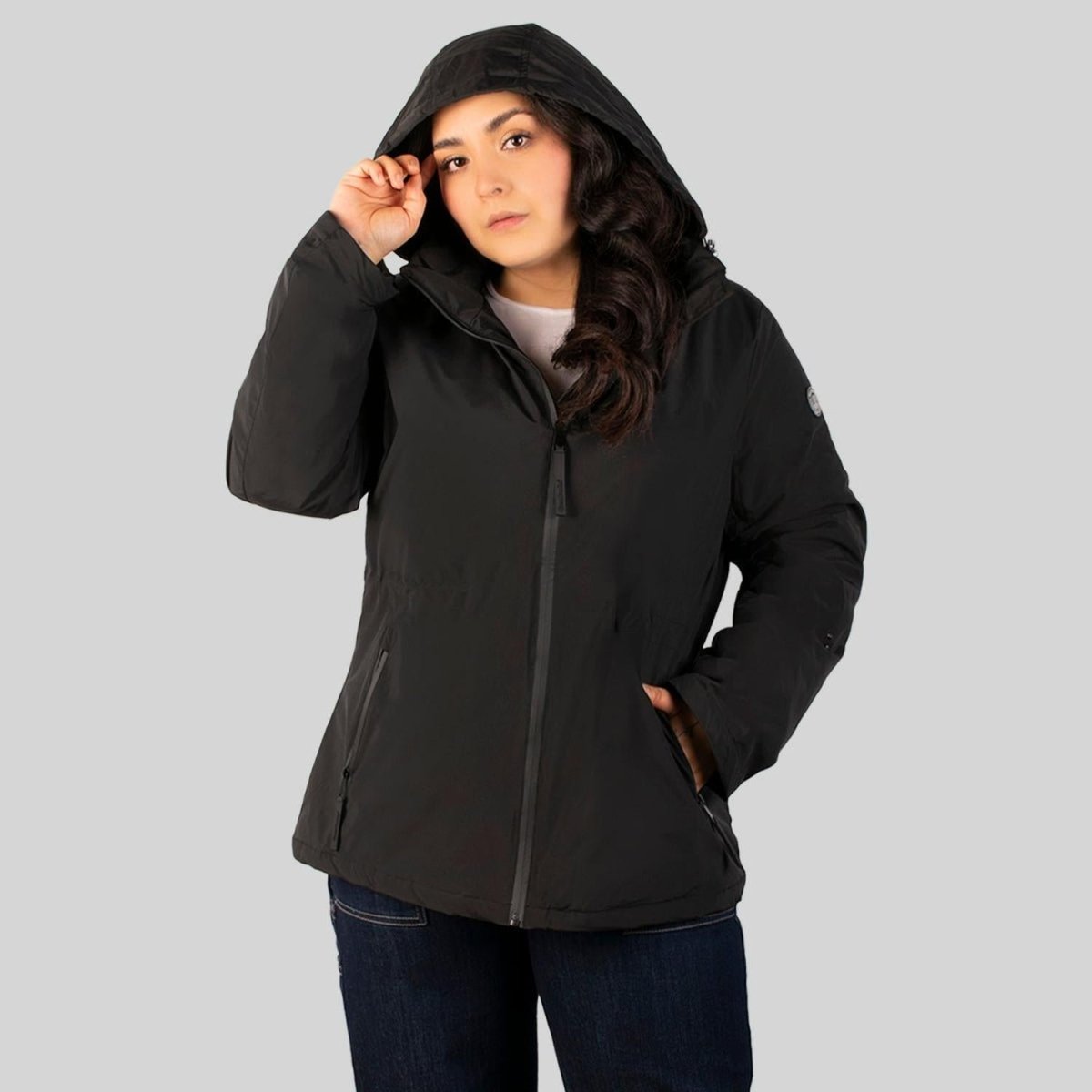 Chamarra Mujer Rompevientos Gorro Tallas Extra Greenlander - Greenlander