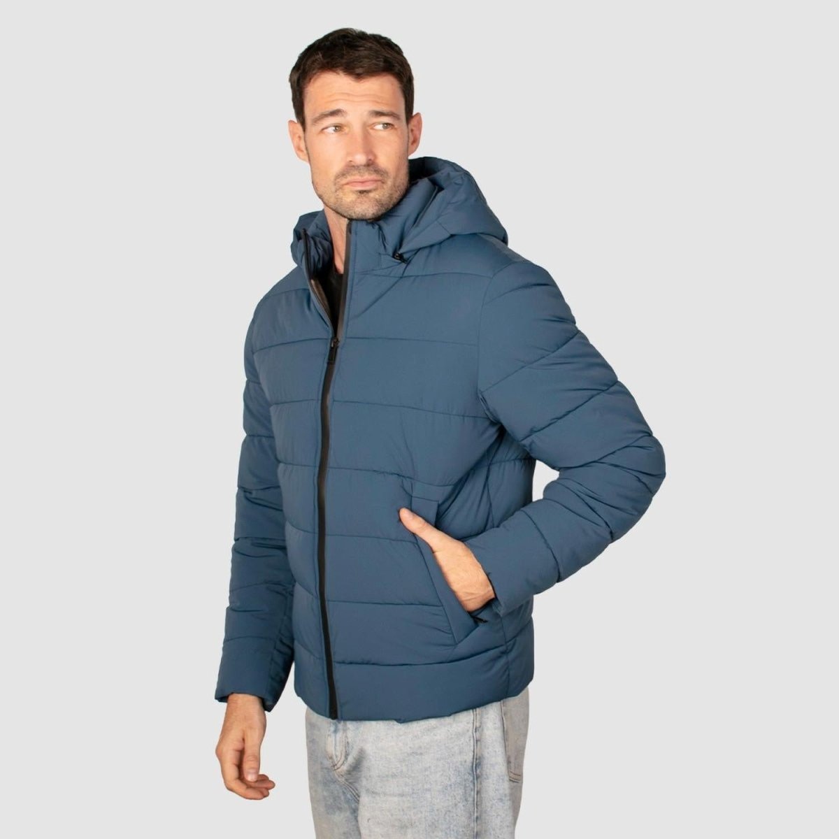Chamarra Para Hombre Capitonada Con Capucha Desmontable - Greenlander