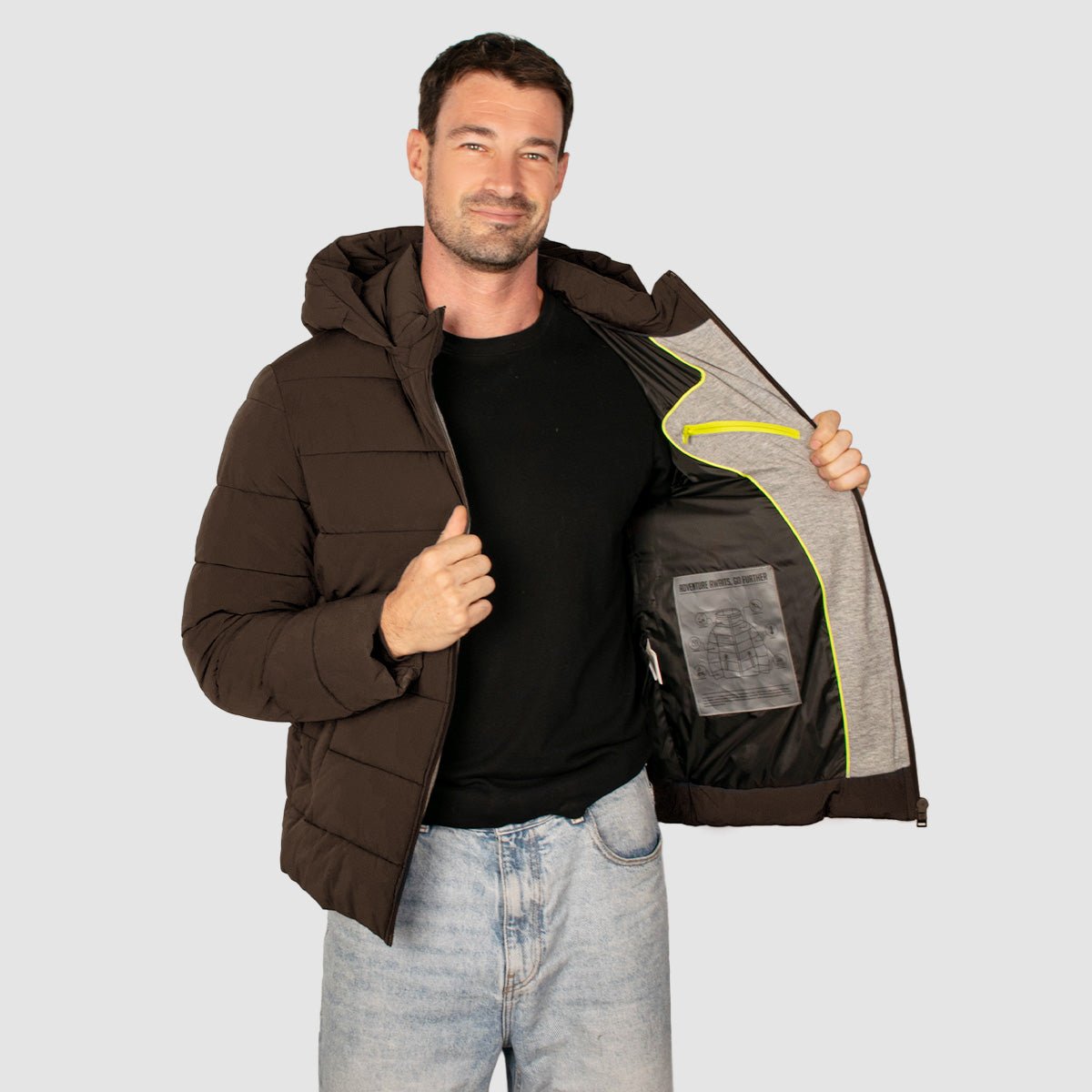 Chamarra Para Hombre Capitonada Con Capucha Desmontable - The Original Greenlander