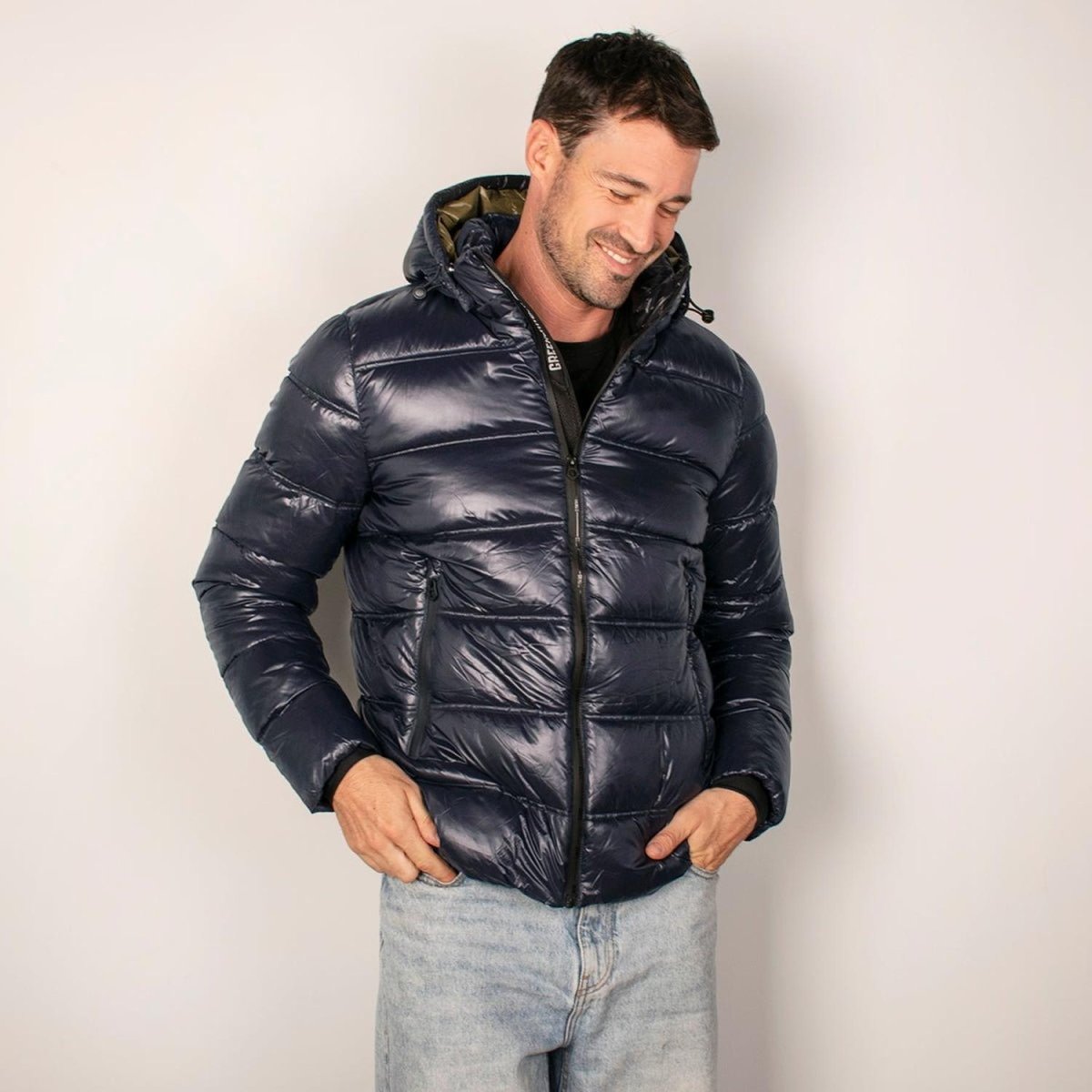 Chamarra Para Hombre Capitonada Con Gorro Desmontable - Greenlander