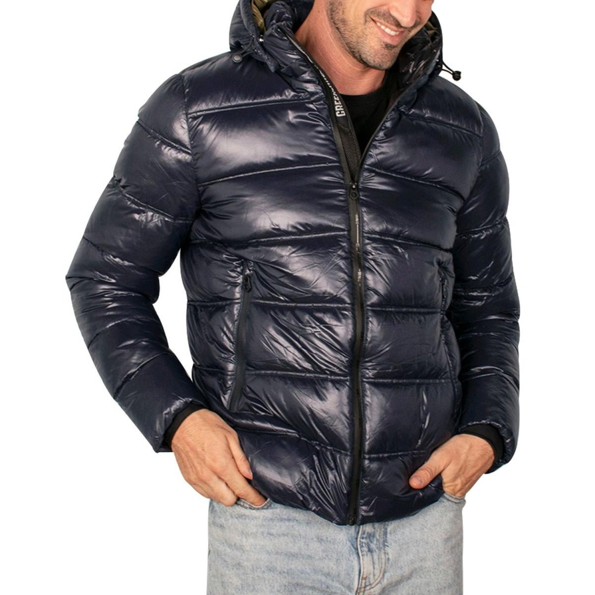 Chamarra Para Hombre Capitonada Con Gorro Desmontable - Greenlander