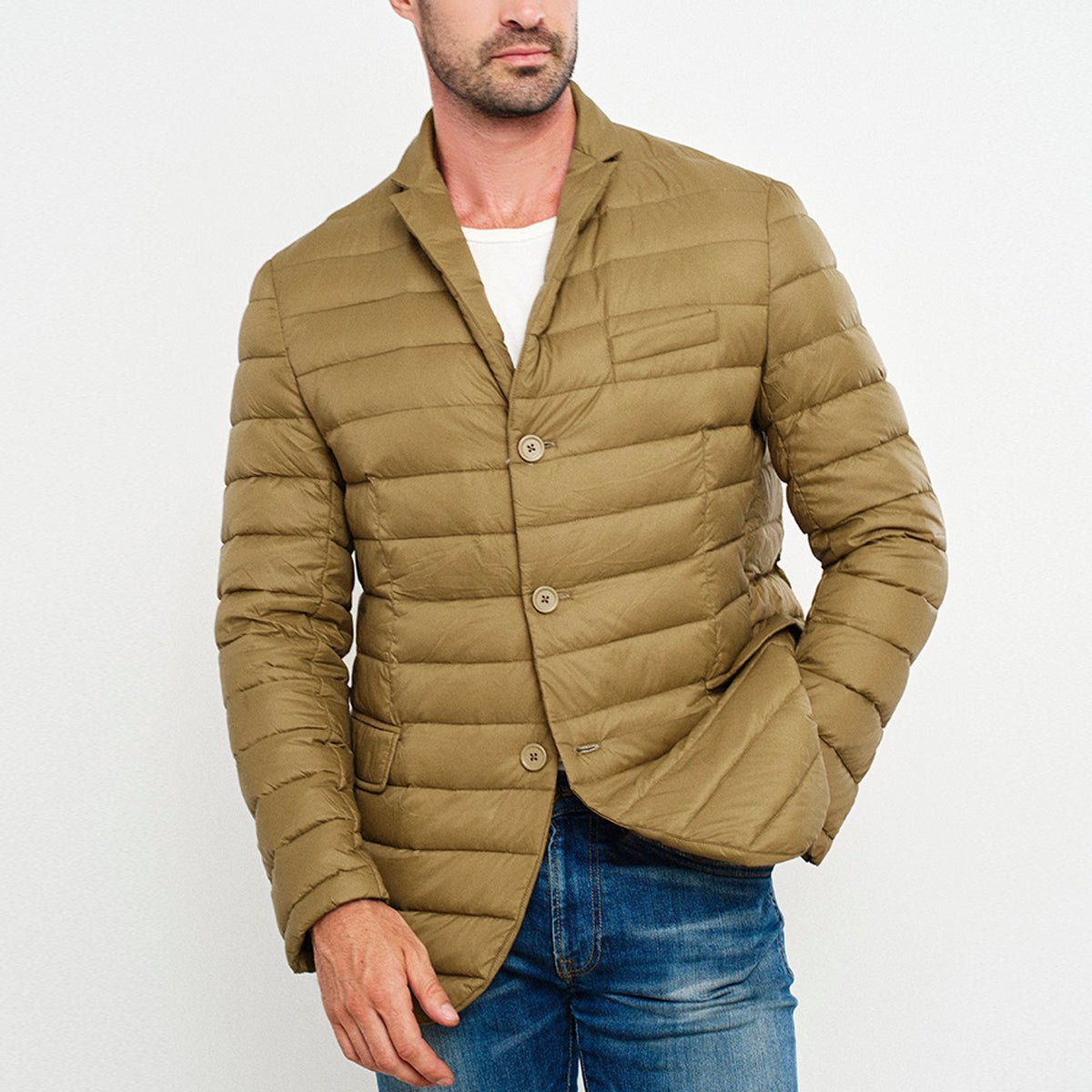 Chamarra Para Hombre Capitonada De Pluma Ligera Tallas Extras - The Original Greenlander
