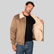 Chamarra Para Hombre De Gamuza Con Forro Fur - Greenlander