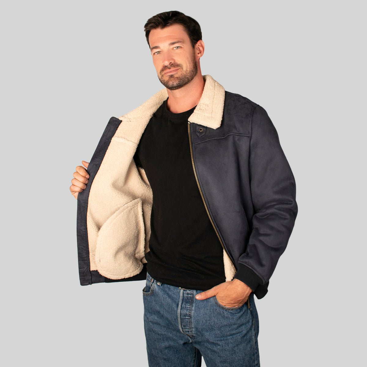 Chamarra Para Hombre De Gamuza Con Forro Fur - The Original Greenlander
