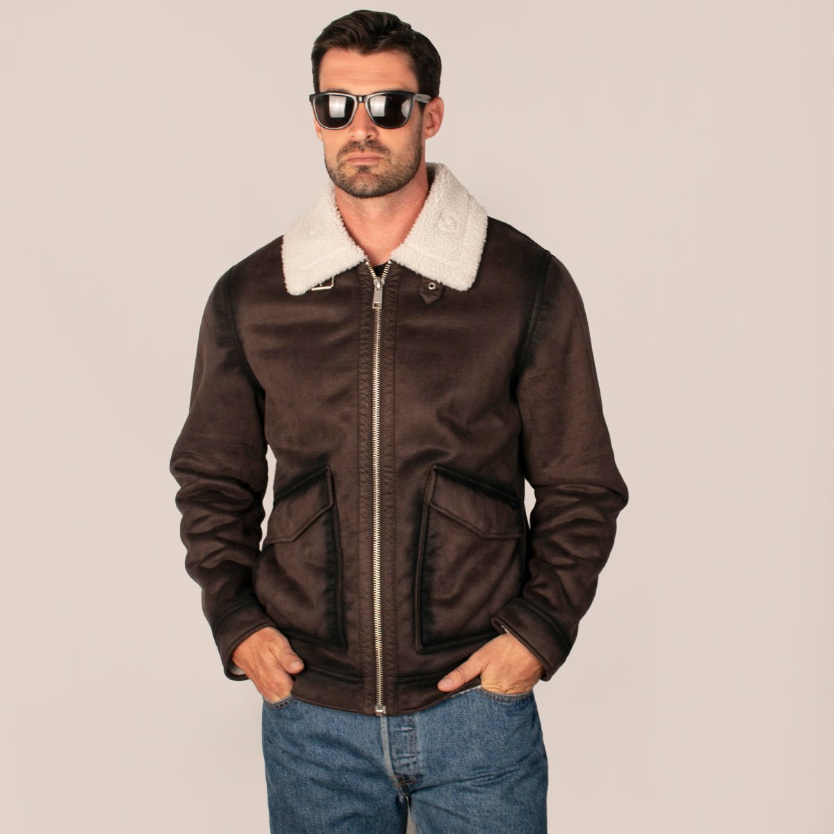 Chamarra Para Hombre De Gamuza Con Forro Sherpa - The Original Greenlander