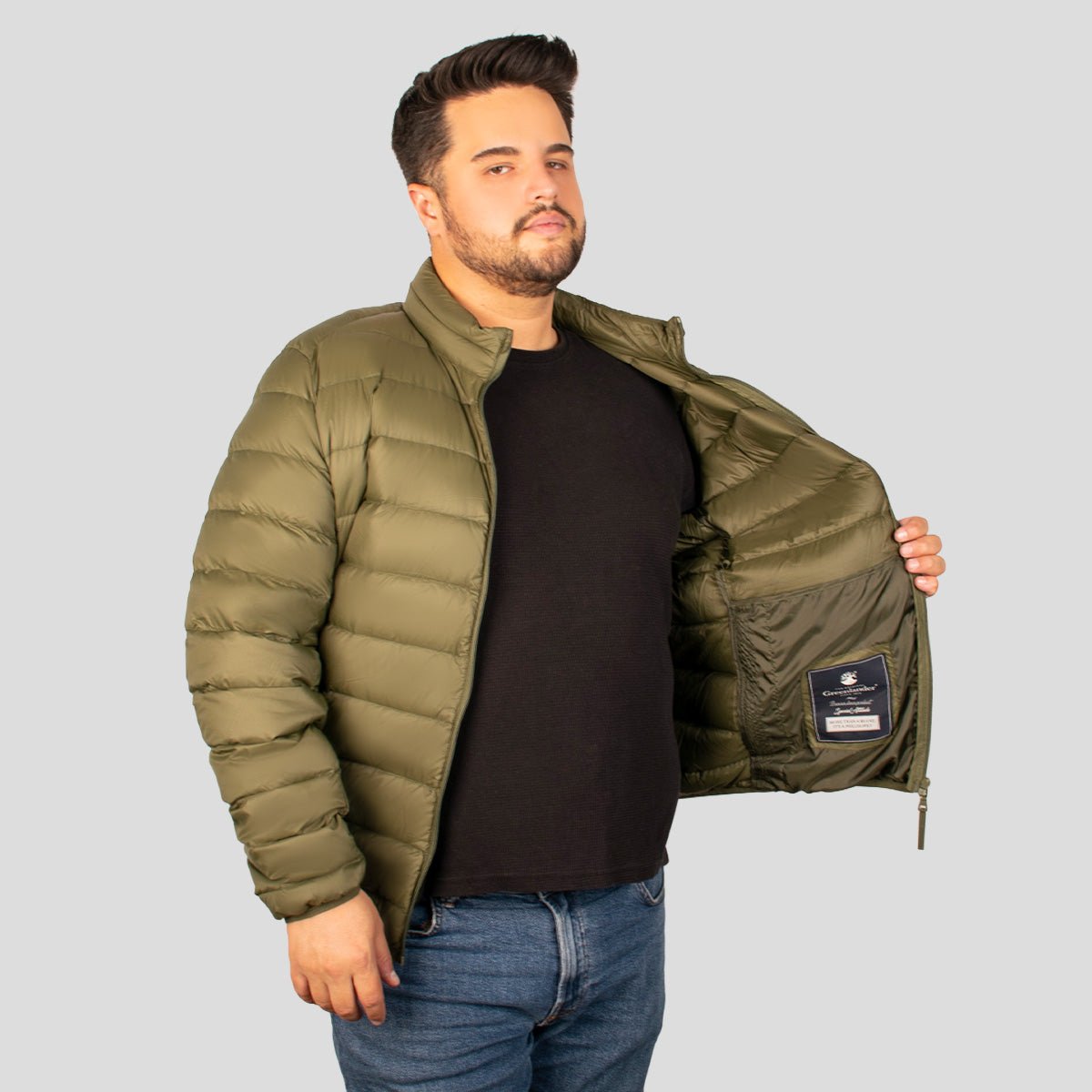 Chamarra Para Hombre Packable Con Gorro PLus Size - The Original Greenlander