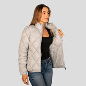 Chamarra Para Mujer Capitonada Con Diseño En Rombos - The Original Greenlander