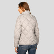 Chamarra Para Mujer Capitonada Con Diseño En Rombos - The Original Greenlander
