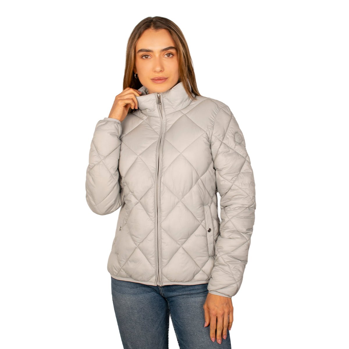 Chamarra Para Mujer Capitonada Con Diseño En Rombos - The Original Greenlander