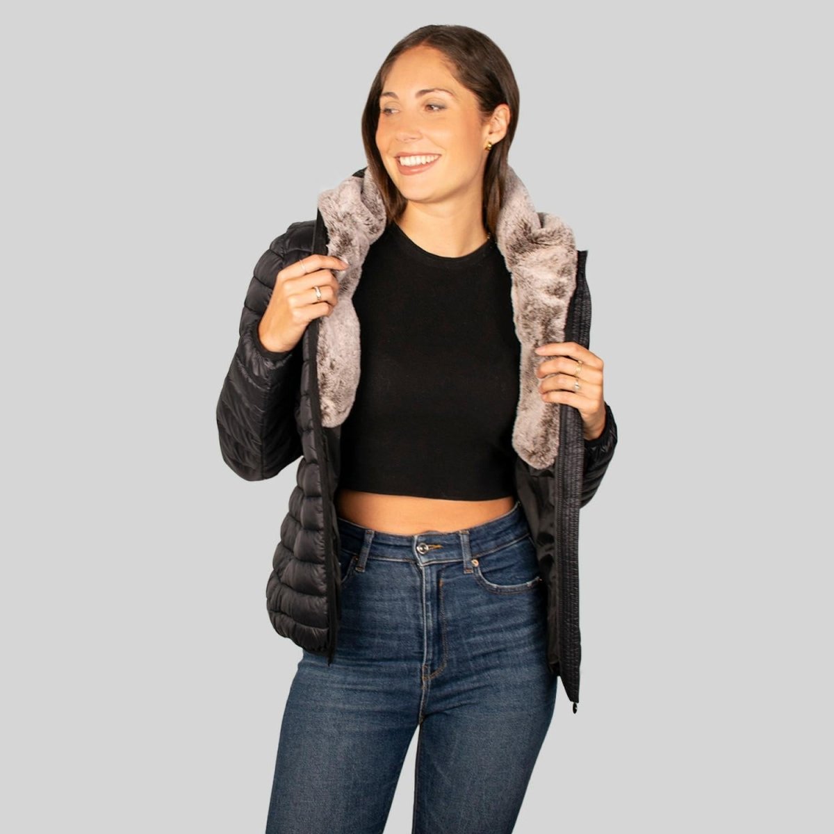 Chamarra Para Mujer Capitonada Con Gorro - Greenlander