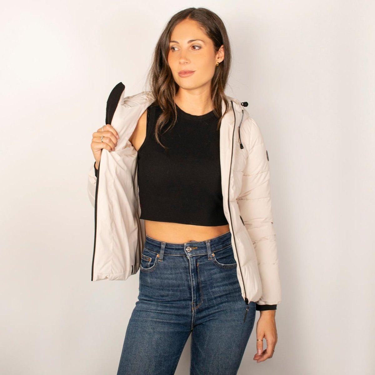 Chamarra Para Mujer Capitonada Con Gorro Greenlander - Greenlander