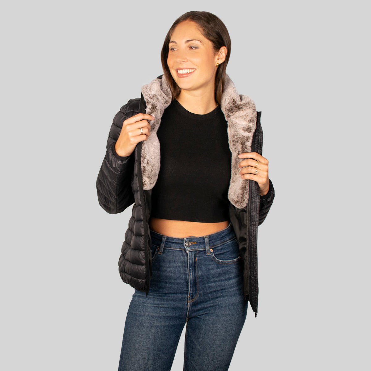 Chamarra Para Mujer Capitonada Con Gorro - The Original Greenlander