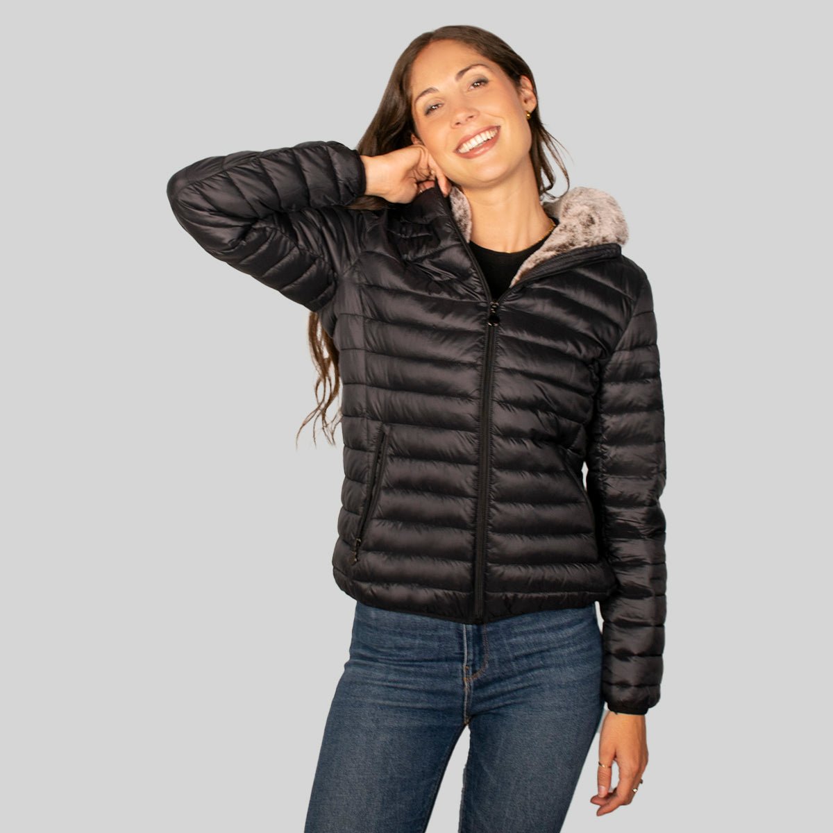 Chamarra Para Mujer Capitonada Con Gorro - The Original Greenlander