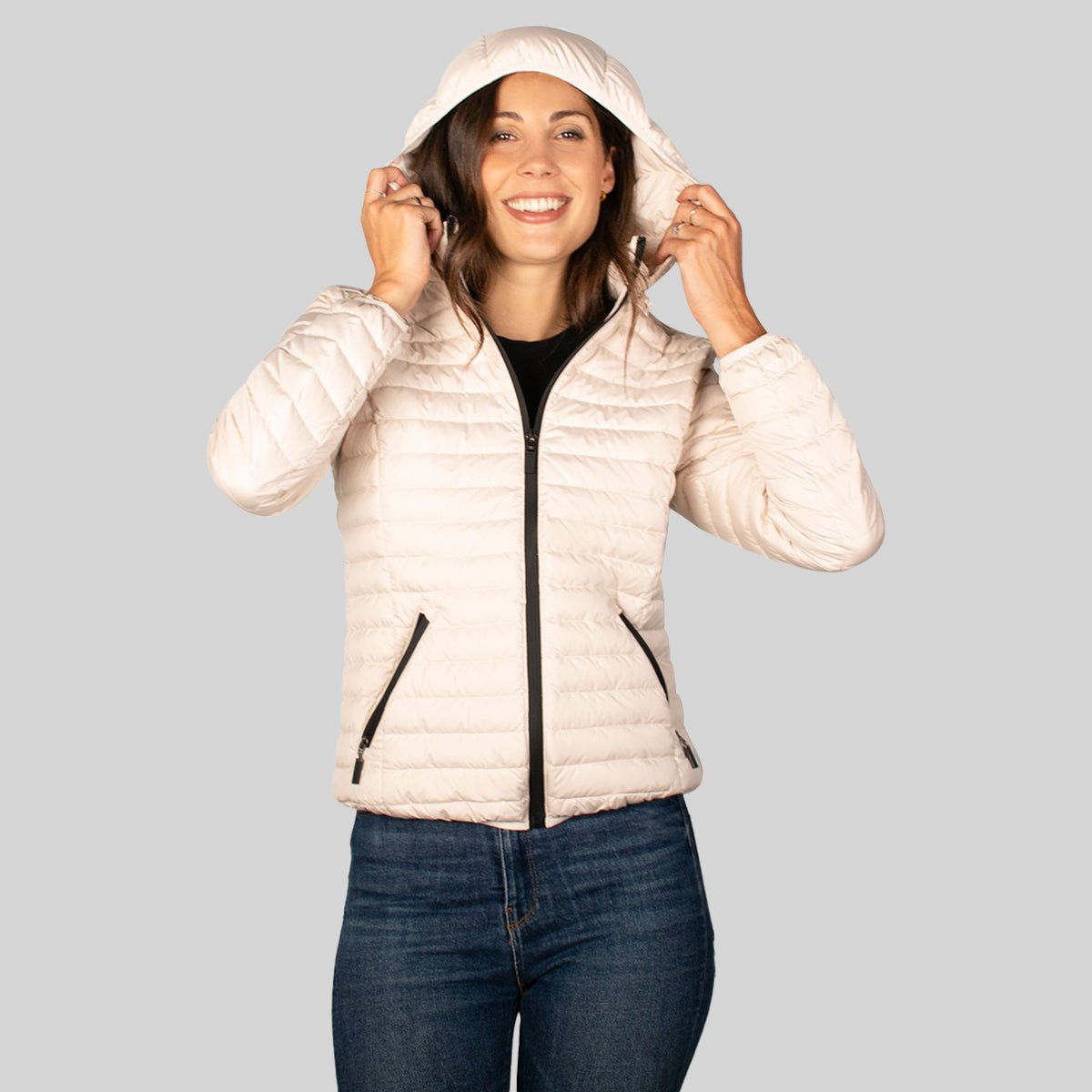 Chamarra Para Mujer Capitonada Con Gorro - The Original Greenlander