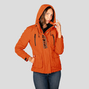 Chamarra Para Mujer Chubasquera Rompevientos Con Gorro Fijo y Cierres Waterproof - Greenlander