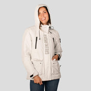 Chamarra Para Mujer Chubasquera Rompevientos Con Gorro Fijo y Cierres Waterproof - Greenlander