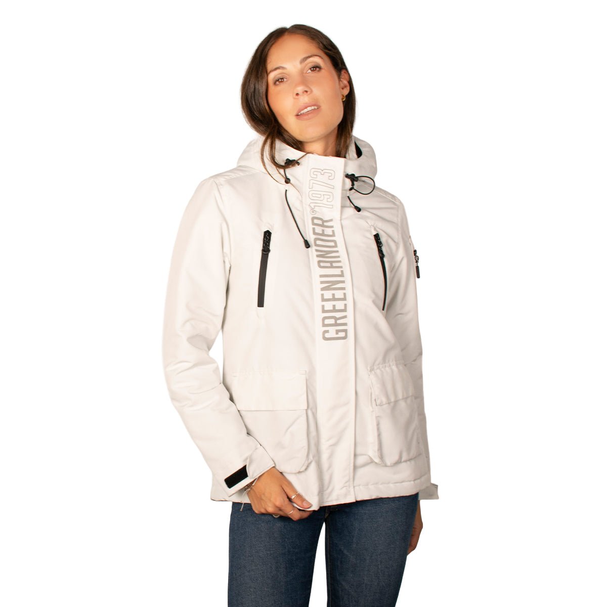 Chamarra Para Mujer Chubasquera Rompevientos Con Gorro Fijo y Cierres Waterproof - The Original Greenlander