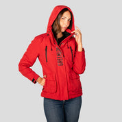 Chamarra Para Mujer Chubasquera Rompevientos Con Gorro Fijo y Cierres Waterproof - The Original Greenlander