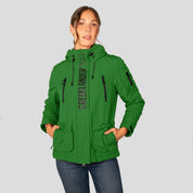 Chamarra Para Mujer Chubasquera Rompevientos Con Gorro Fijo y Cierres Waterproof - The Original Greenlander
