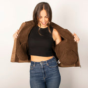 Chamarra Para Mujer De Gamuza Con Forro De Peluche - The Original Greenlander