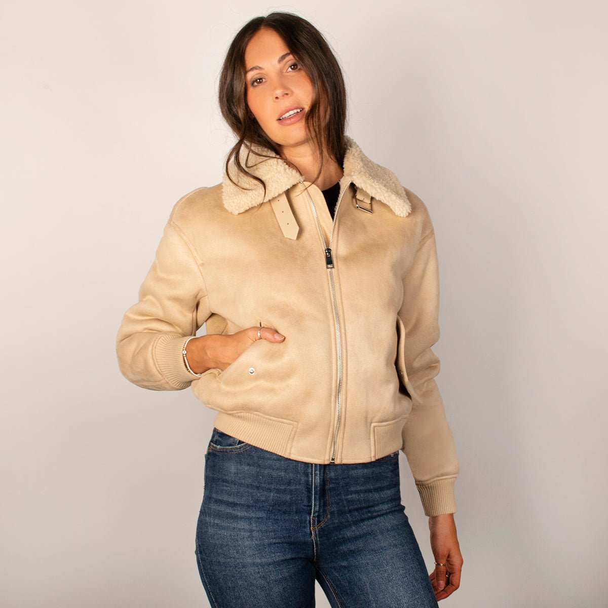 Chamarra Para Mujer De Gamuza Con Forro De Peluche - The Original Greenlander