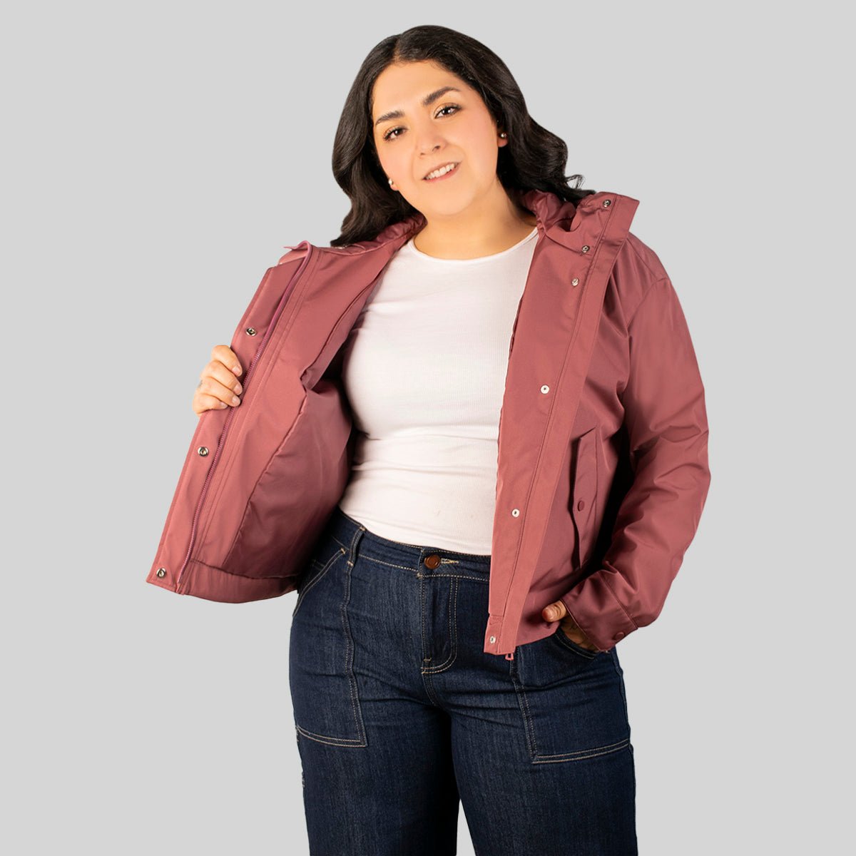Chamarra Para Mujer Rompevientos Con Gorro Plus Size - The Original Greenlander