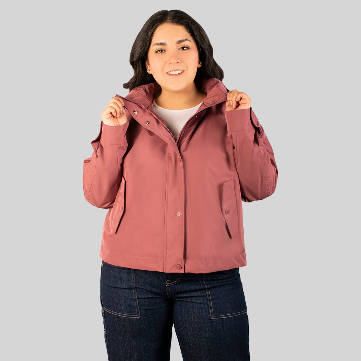 Chamarra Para Mujer Rompevientos Con Gorro Plus Size - The Original Greenlander