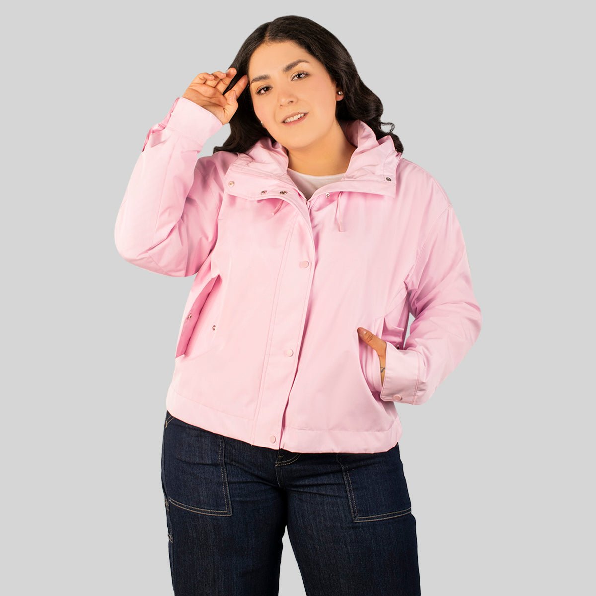 Chamarra Para Mujer Rompevientos Con Gorro Plus Size - The Original Greenlander