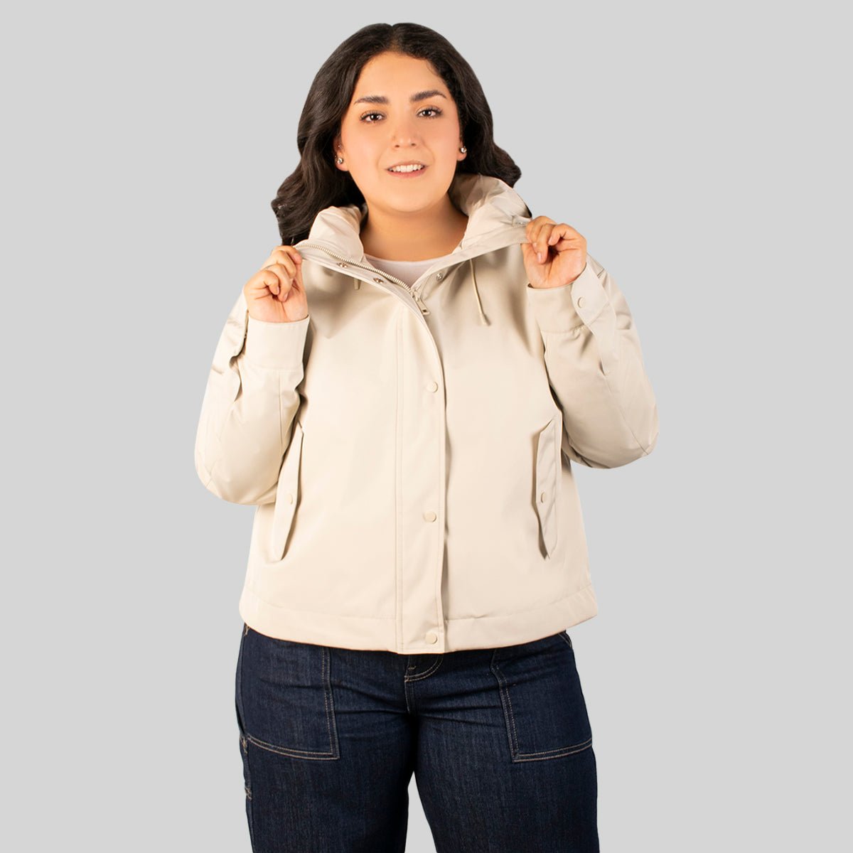 Chamarra Para Mujer Rompevientos Con Gorro Plus Size - The Original Greenlander