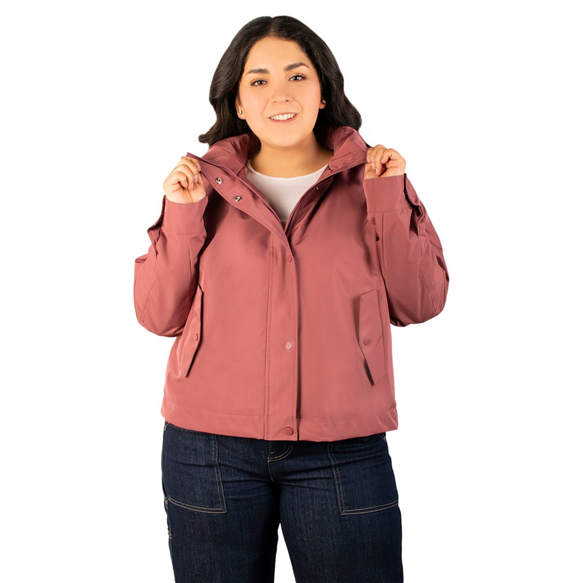 Chamarra Para Mujer Rompevientos Con Gorro Plus Size - The Original Greenlander