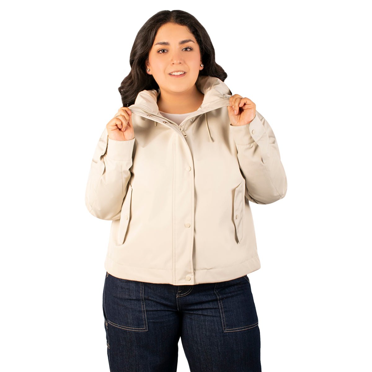 Chamarra Para Mujer Rompevientos Con Gorro Plus Size - The Original Greenlander