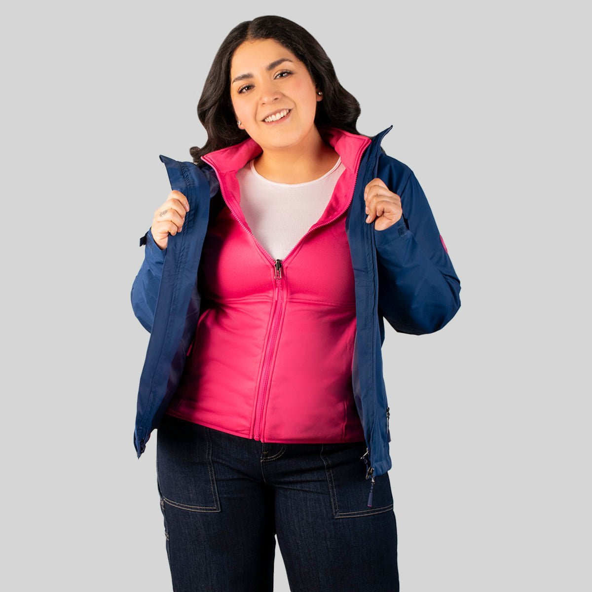 Chamarra Para Mujer Tallas Extra 2 en 1 con Fleece Desmontable Greenlander - The Original Greenlander