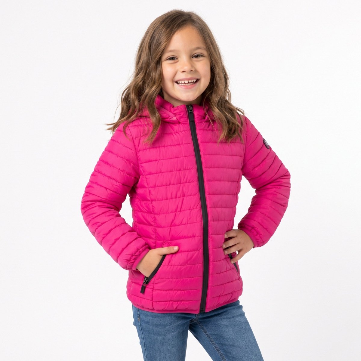 Chamarra Para Niña Capitonada con Gorro Desmontanble - Greenlander