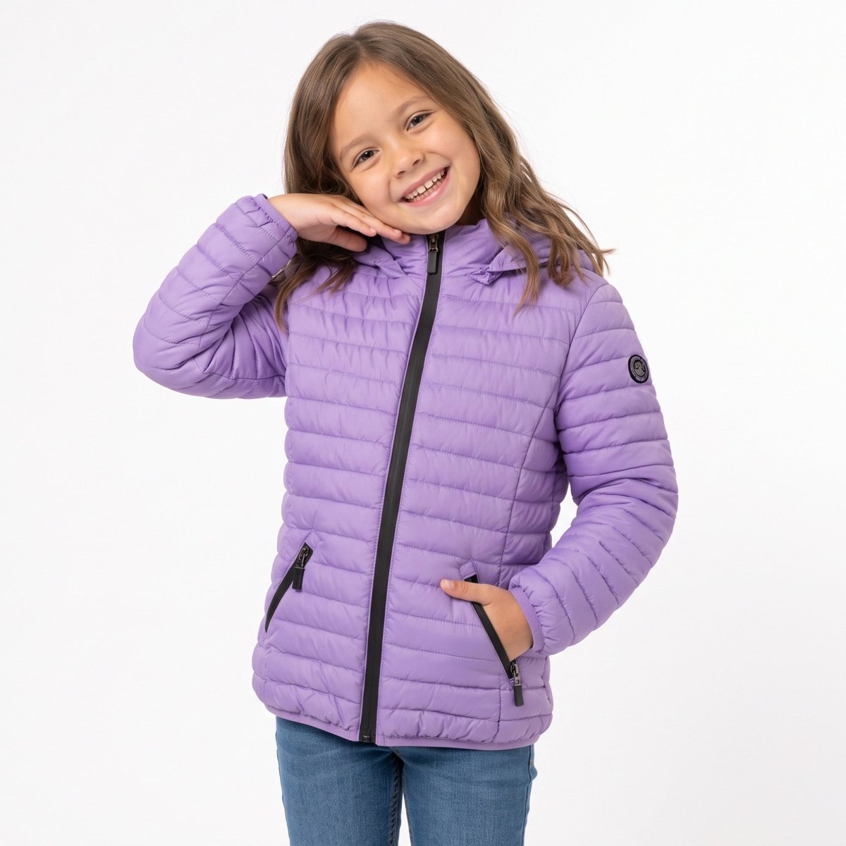 Chamarra Para Niña Capitonada con Gorro Desmontanble - Greenlander