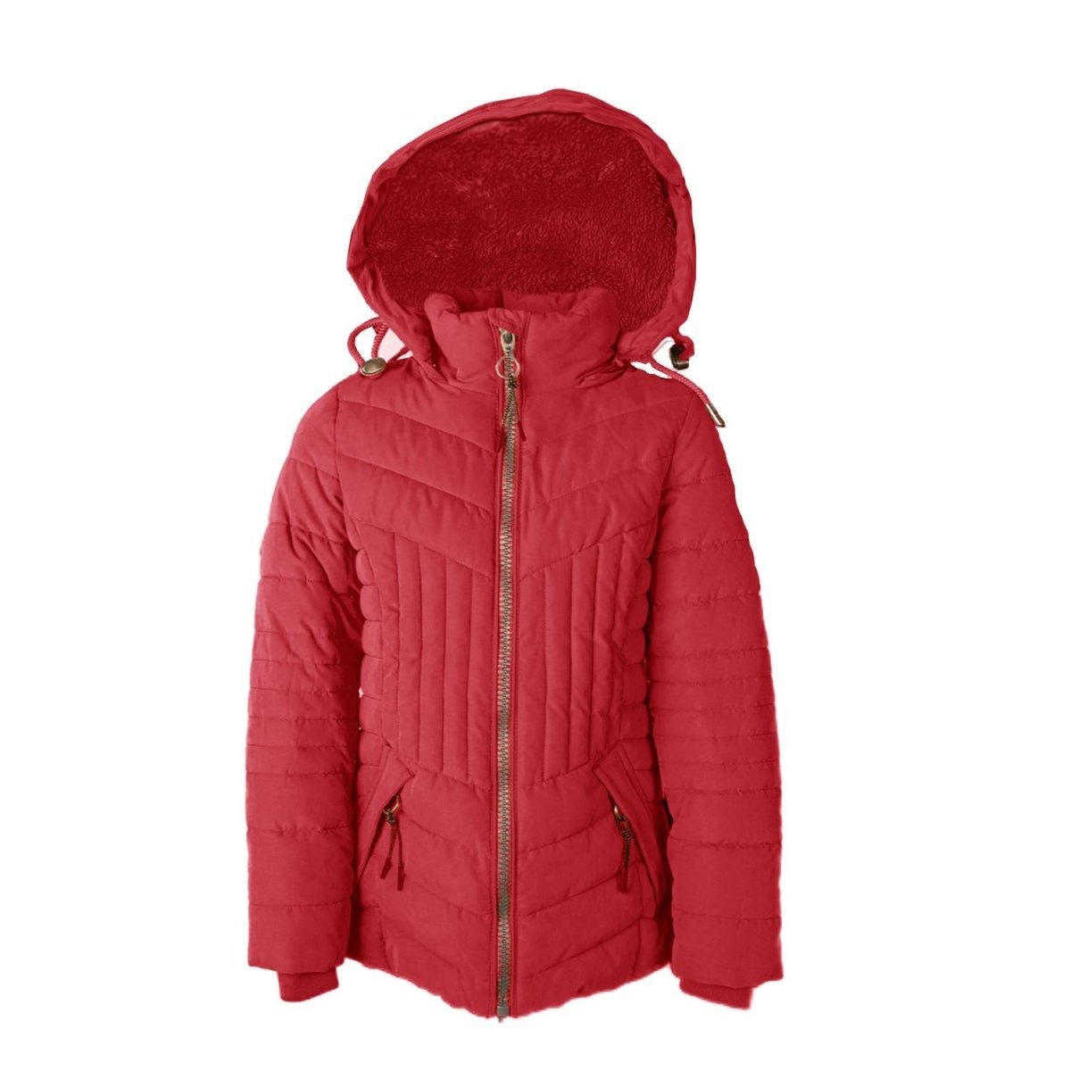 Chamarra Para Niña Capitonada Con Gorro Fijo - Greenlander