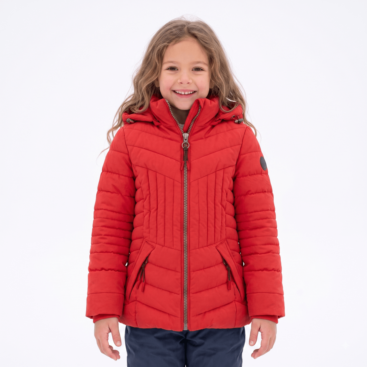 Chamarra Para Niña Capitonada Con Gorro Fijo - Greenlander