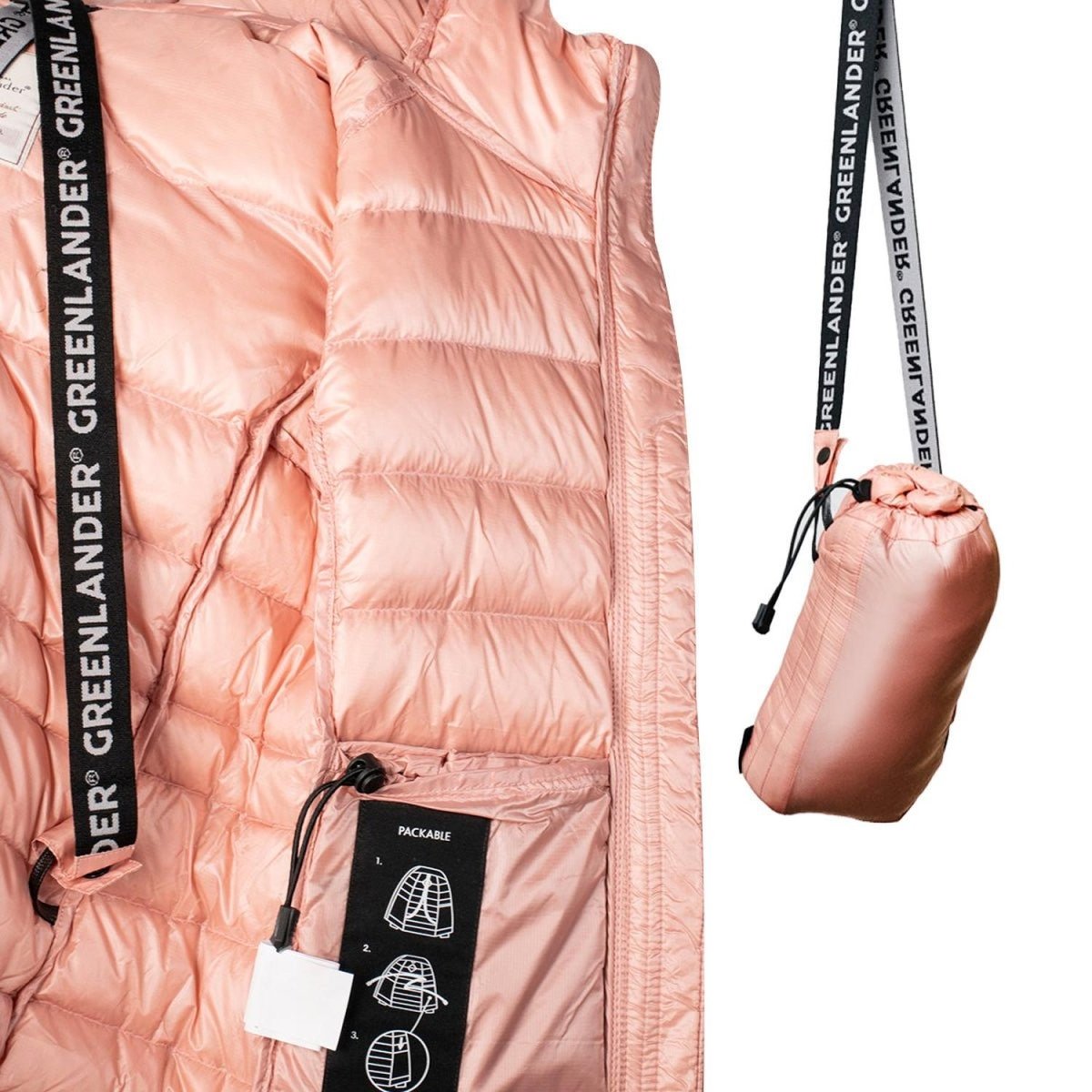 Chamarra Para Niña Capitonada Packable de Pluma - Greenlander