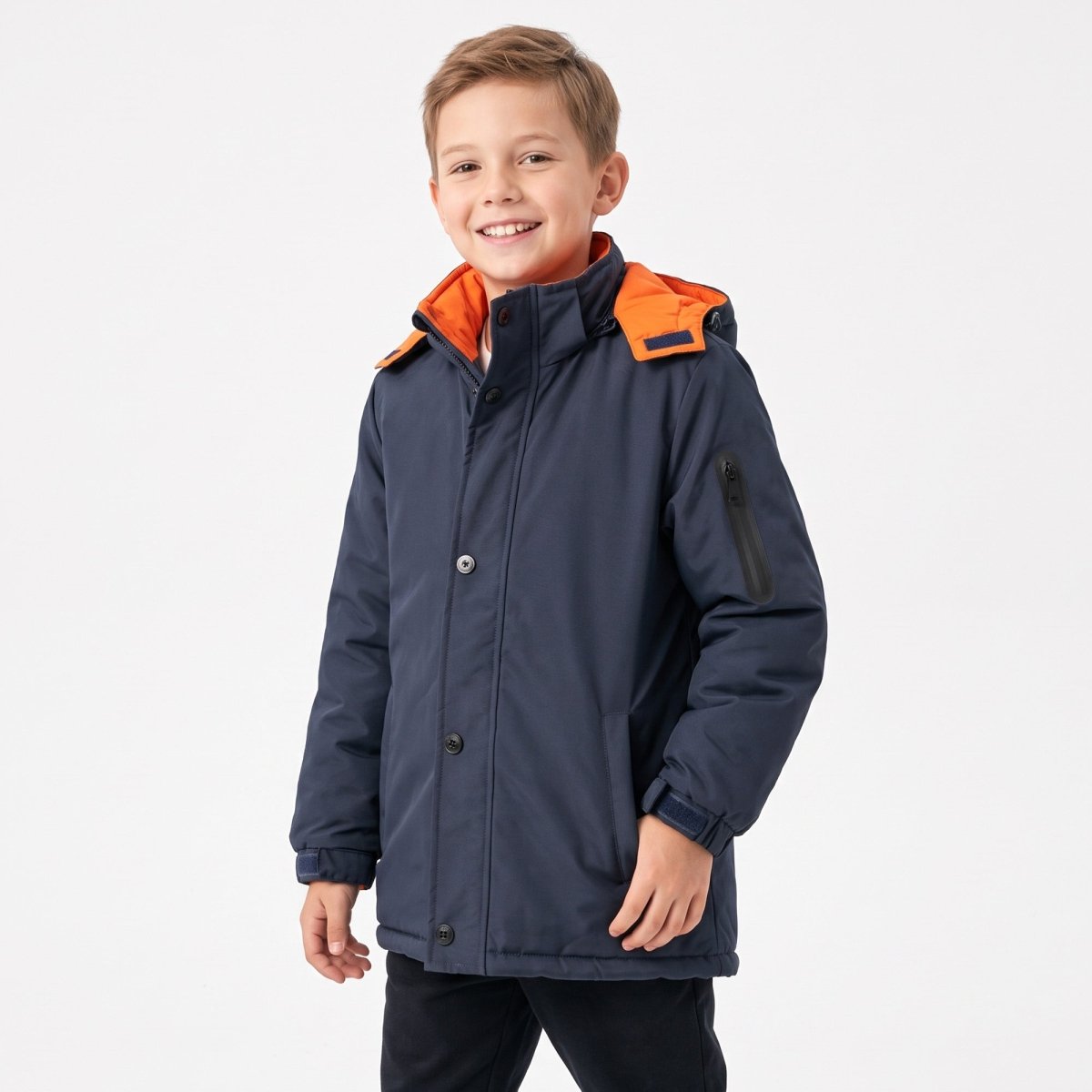 Chamarra Para Niño Reversible con Gorro Desmontable - Greenlander