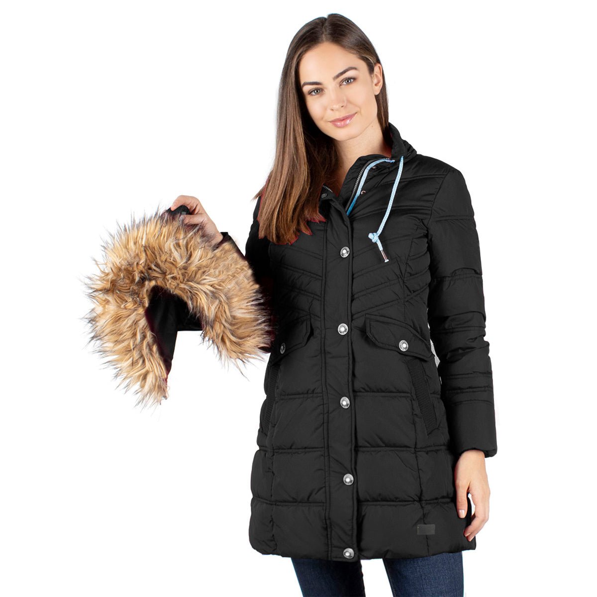 Chamarra parka larga gorro desmontable adventure greenlander mujer - The Original Greenlander