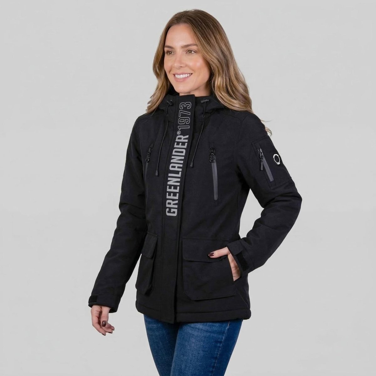 Chamarra parka para mujer con gorro ajustable y múltiples bolsas Greenlander - Greenlander
