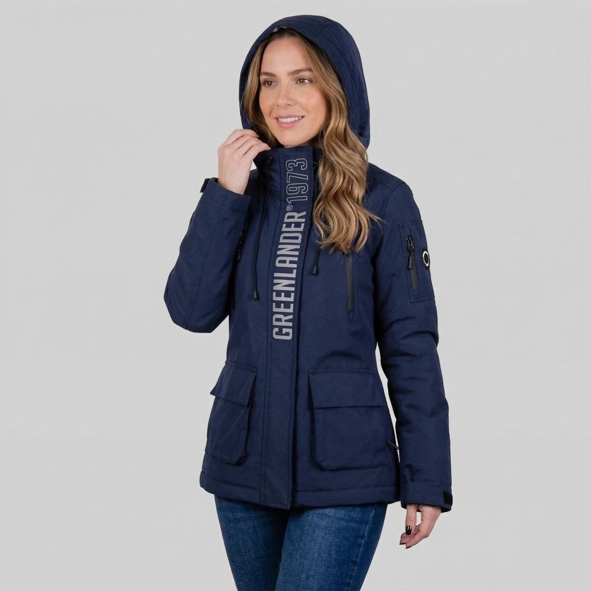 Chamarra parka para mujer con gorro ajustable y múltiples bolsas Greenlander - Greenlander
