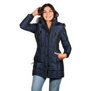 Chamarra Puffer Larga para Mujer con Gorro y Detalle de Pelo | Greenlander - Greenlander